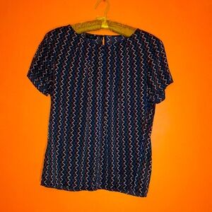 Talbots 100% Silk Short Sleeve Office Casual Blouse Shirt Woman’s Size 10P